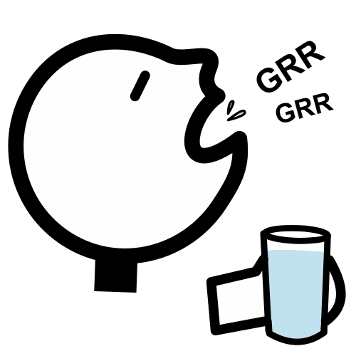 Pictograma de gárgaras para niños con autismo y TEA