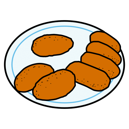 Pictograma de croquetas para niños con TEA