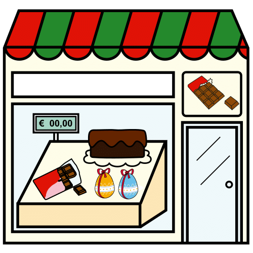 Pictograma de chocolatería para niños con TEA