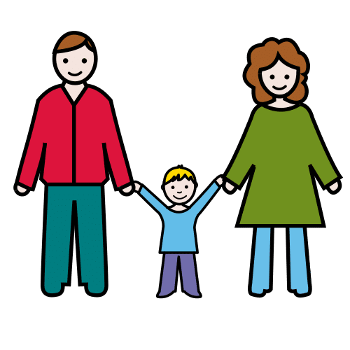 Pictograma de familia para niños con autismo y TEA