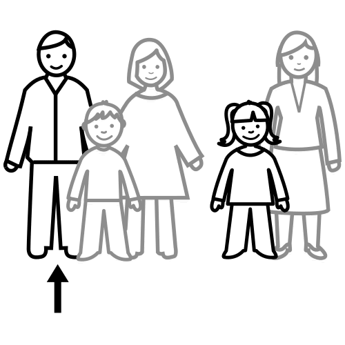 Pictograma de tío para niños con autismo y TEA