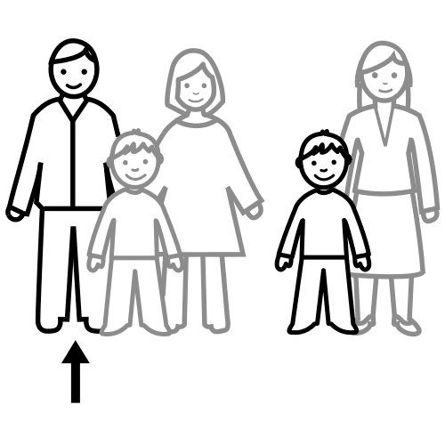 Pictograma de tío para niños con autismo y TEA