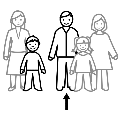 Pictograma de tío para niños con autismo y TEA