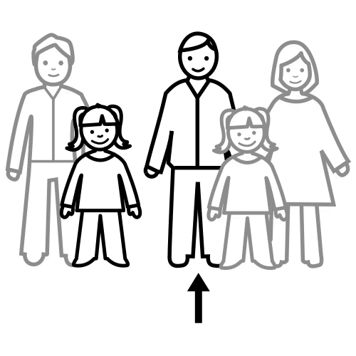 Pictograma de tío para niños con autismo y TEA