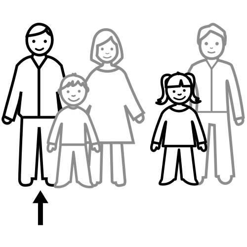 Pictograma de tío para niños con autismo y TEA