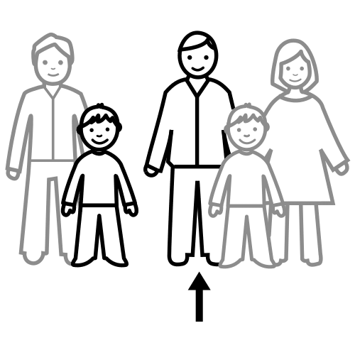 Pictograma de tío para niños con autismo y TEA