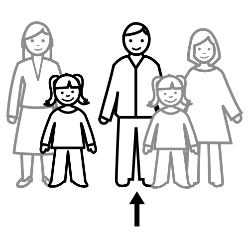 Pictograma de tío para niños con autismo y TEA