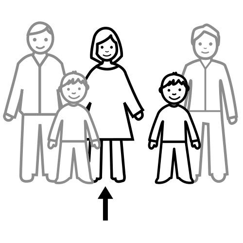 Pictograma de tía para niños con autismo y TEA