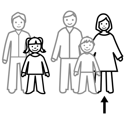 Pictograma de tía para niños con autismo y TEA