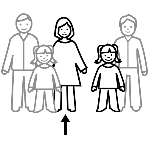 Pictograma de tía para niños con autismo y TEA