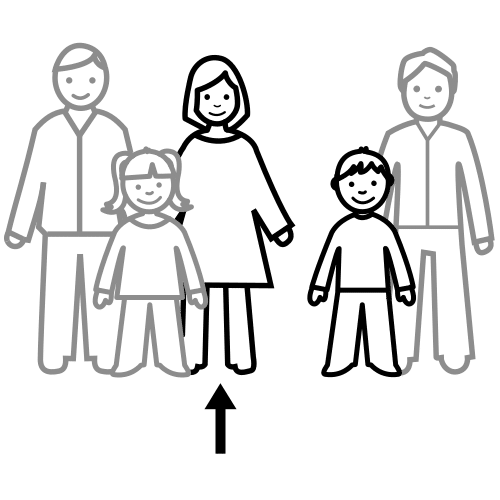 Pictograma de tía para niños con autismo y TEA