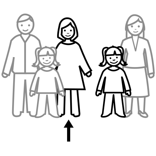 Pictograma de tía para niños con autismo y TEA