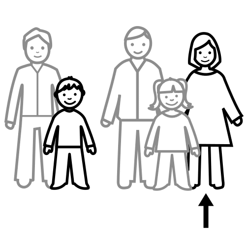 Pictograma de tía para niños con autismo y TEA