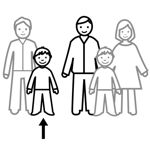 Pictograma de sobrino para niños con autismo y TEA