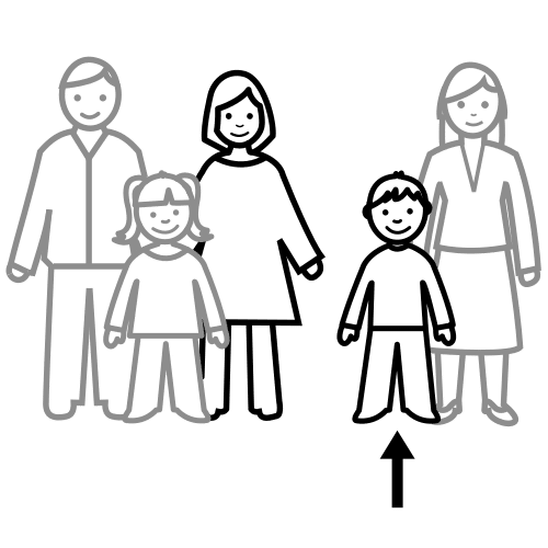 Pictograma de sobrino para niños con autismo y TEA