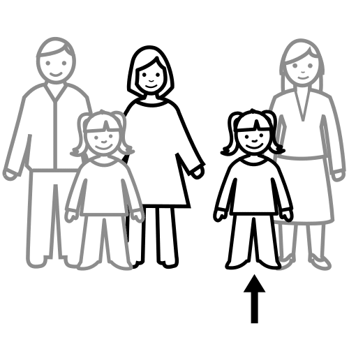 Pictograma de sobrina para niños con autismo y TEA