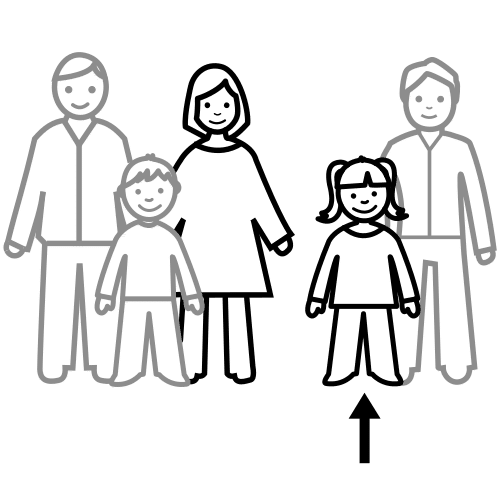 Pictograma de sobrina para niños con autismo y TEA
