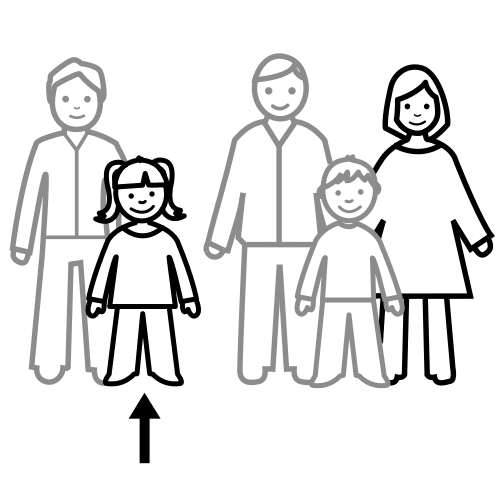 Pictograma de sobrina para niños con autismo y TEA