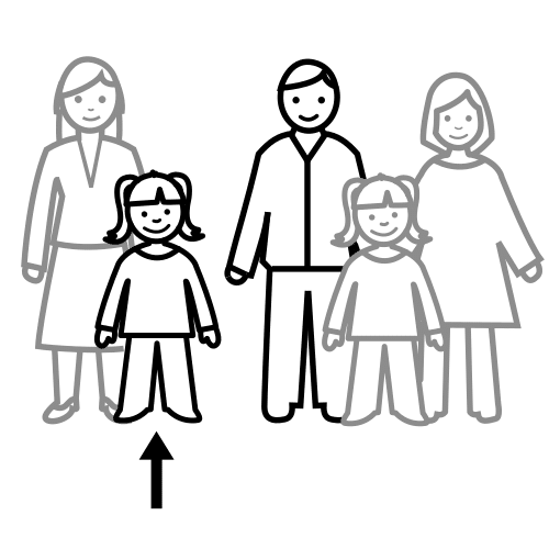 Pictograma de sobrina para niños con autismo y TEA