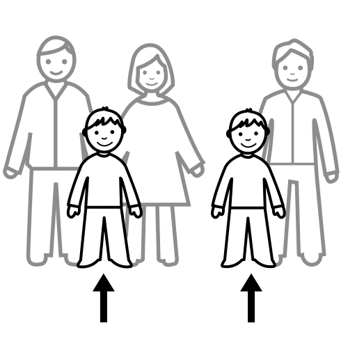 Pictograma de primos para niños con autismo y TEA