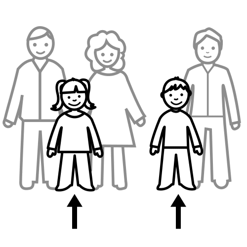 Pictograma de primos para niños con autismo y TEA