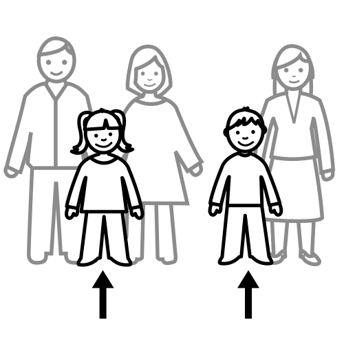 Pictograma de primos para niños con autismo y TEA