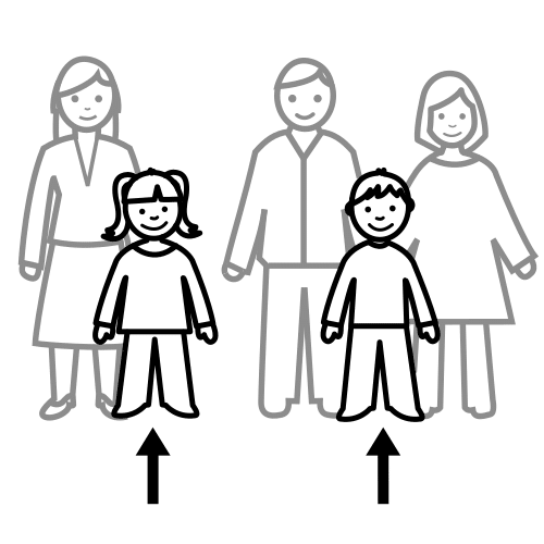 Pictograma de primos para niños con autismo y TEA