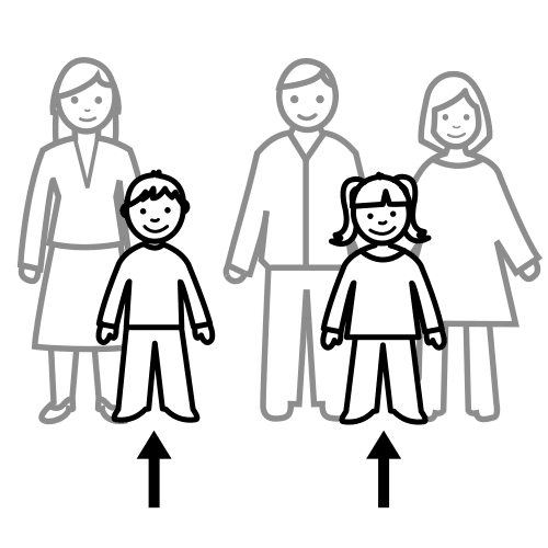 Pictograma de primos para niños con autismo y TEA