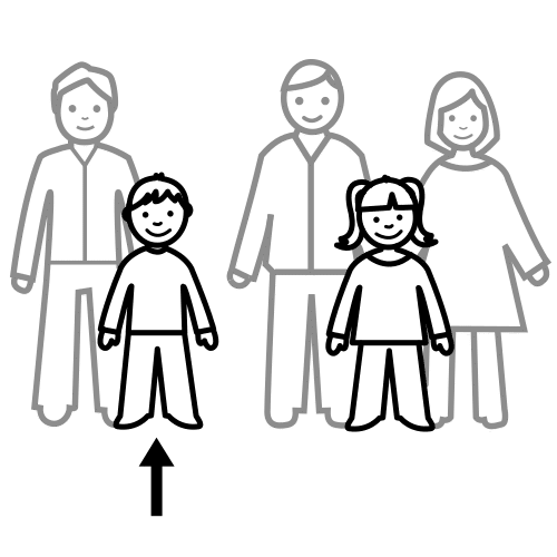 Pictograma de primo para niños con autismo y TEA