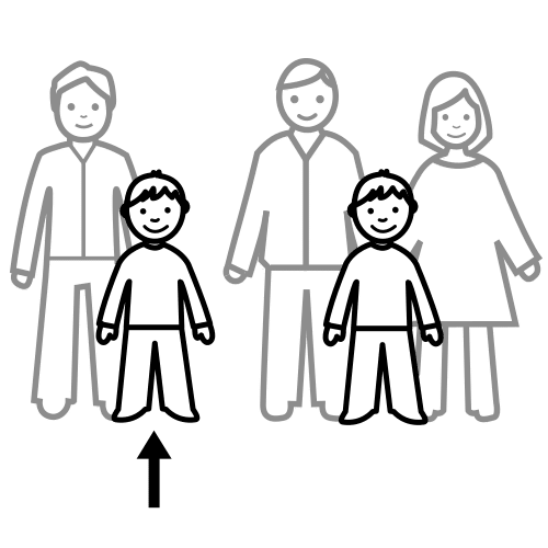 Pictograma de primo para niños con autismo y TEA