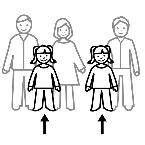 Pictograma de primas para niños con autismo y TEA