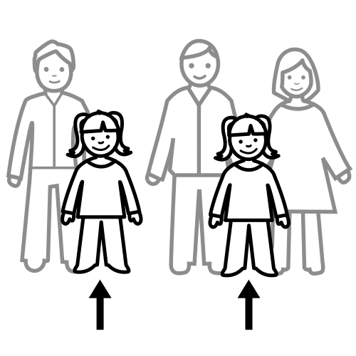 Pictograma de primas para niños con autismo y TEA