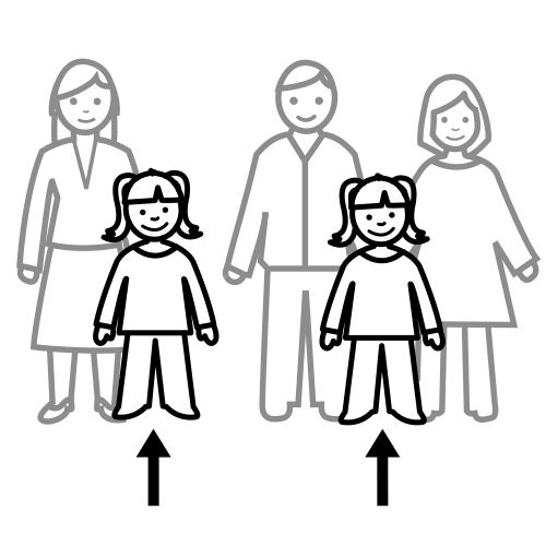 Pictograma de primas para niños con autismo y TEA