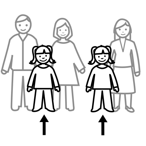 Pictograma de primas para niños con autismo y TEA