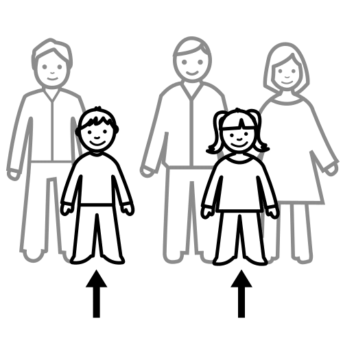 Pictograma de primos para niños con autismo y TEA