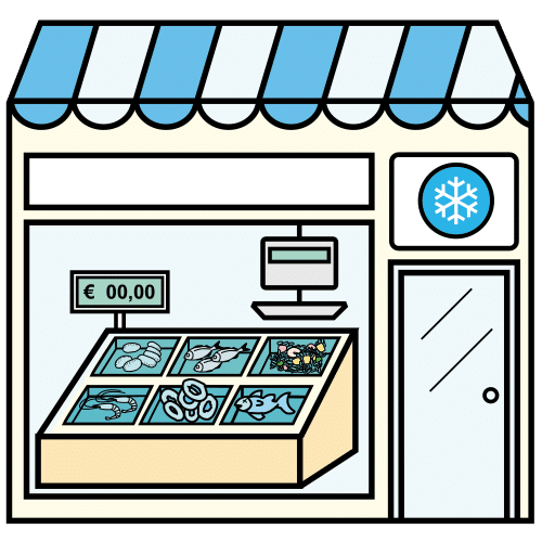 Pictograma de tienda de congelados para niños con TEA