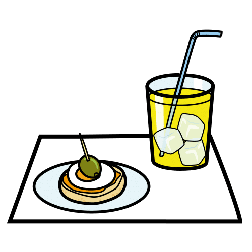 Pictograma de aperitivo para niños con autismo y TEA
