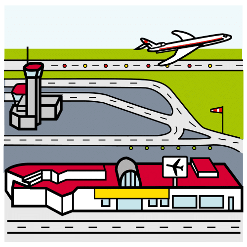 Pictograma de aeropuerto para niños con TEA