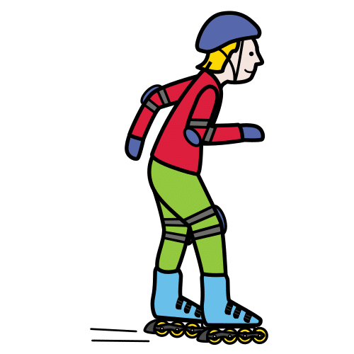 Pictograma de patinaje para niños con autismo y TEA