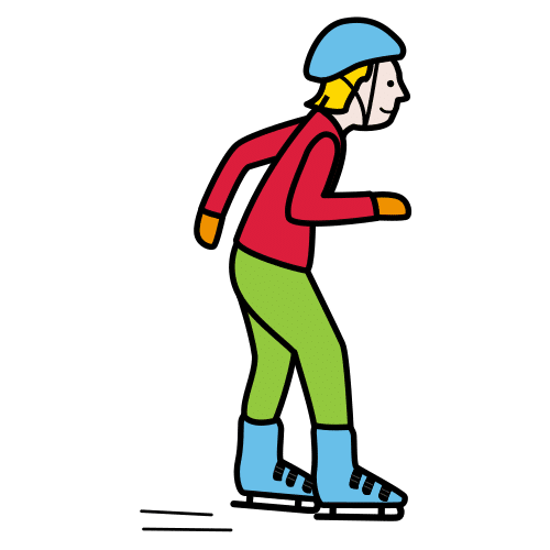 Pictograma de patinaje para niños con autismo y TEA