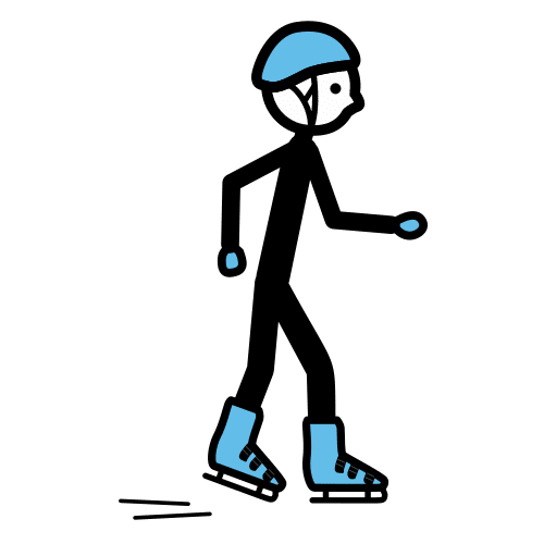 Pictograma de patinar para niños con autismo y TEA