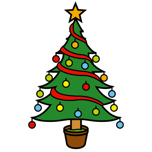 Pictograma de árbol de Navidad para niños con TEA