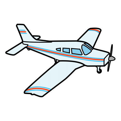 Pictograma de avioneta para niños con TEA