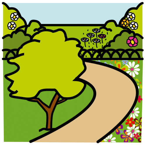 Pictograma de jardín para niños con TEA
