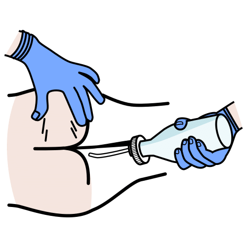 Pictograma de enema para niños con autismo y TEA