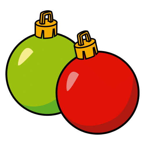 Pictograma de bolas del árbol de navidad para niños con TEA