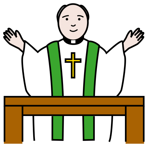 Pictograma de sacerdote para niños con TEA