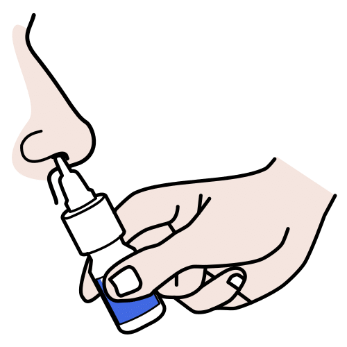 Pictograma de spray nasal para niños con autismo y TEA