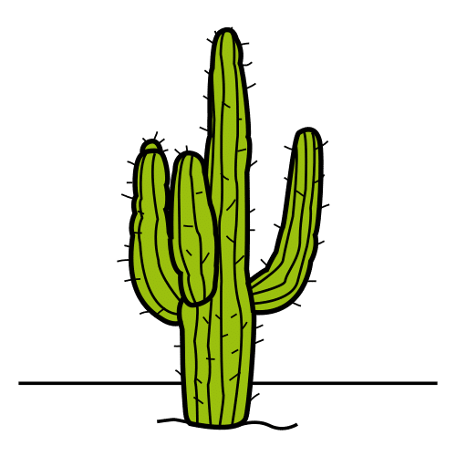Pictograma de cactus para niños con autismo y TEA
