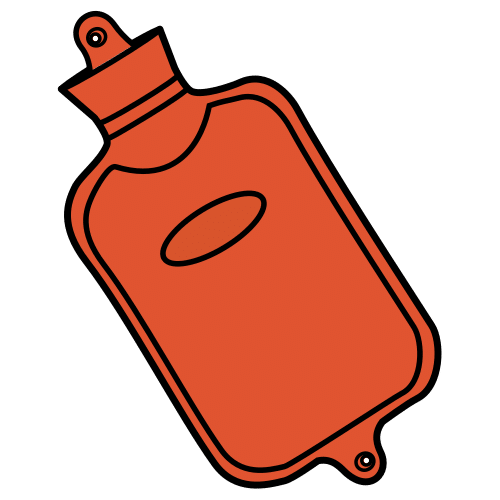 Pictograma de bolsa de agua caliente para niños con autismo y TEA